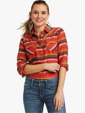 ARIAT Real Oasis Serape Snap L/S Shirt Size XXL Western Cowboy Button Down